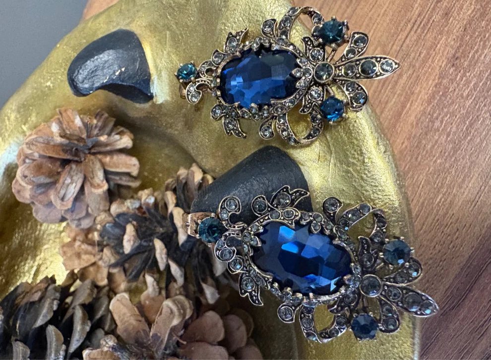 Blue Mirror Earrings