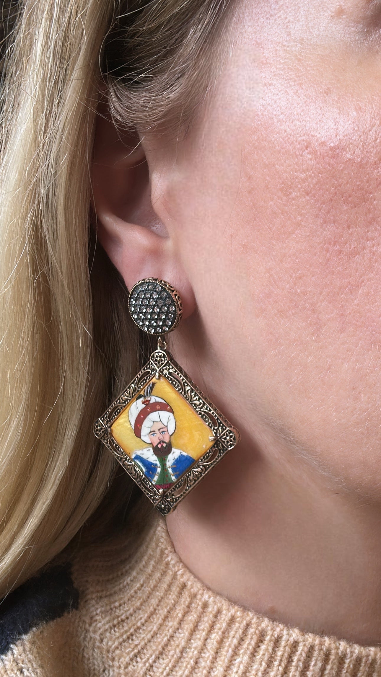 Sofia's Zoo Eternal Love Collection- Sultan Mehmed & His Beloved Istanbul Hand-made Earrings