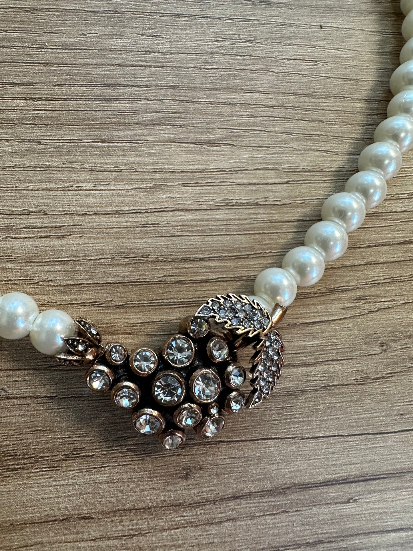 Pearl Grape Crystal Necklace