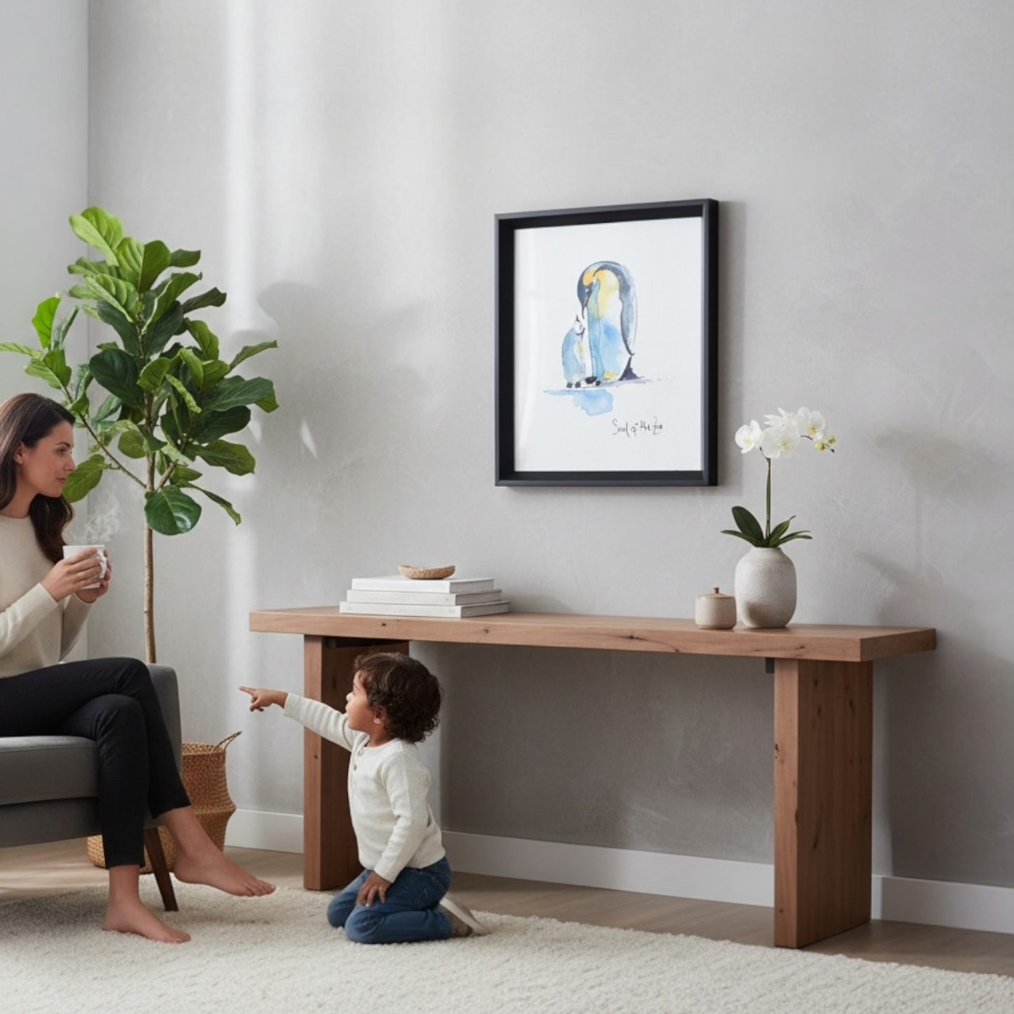 Suluboya Tablo “the penguen fam”