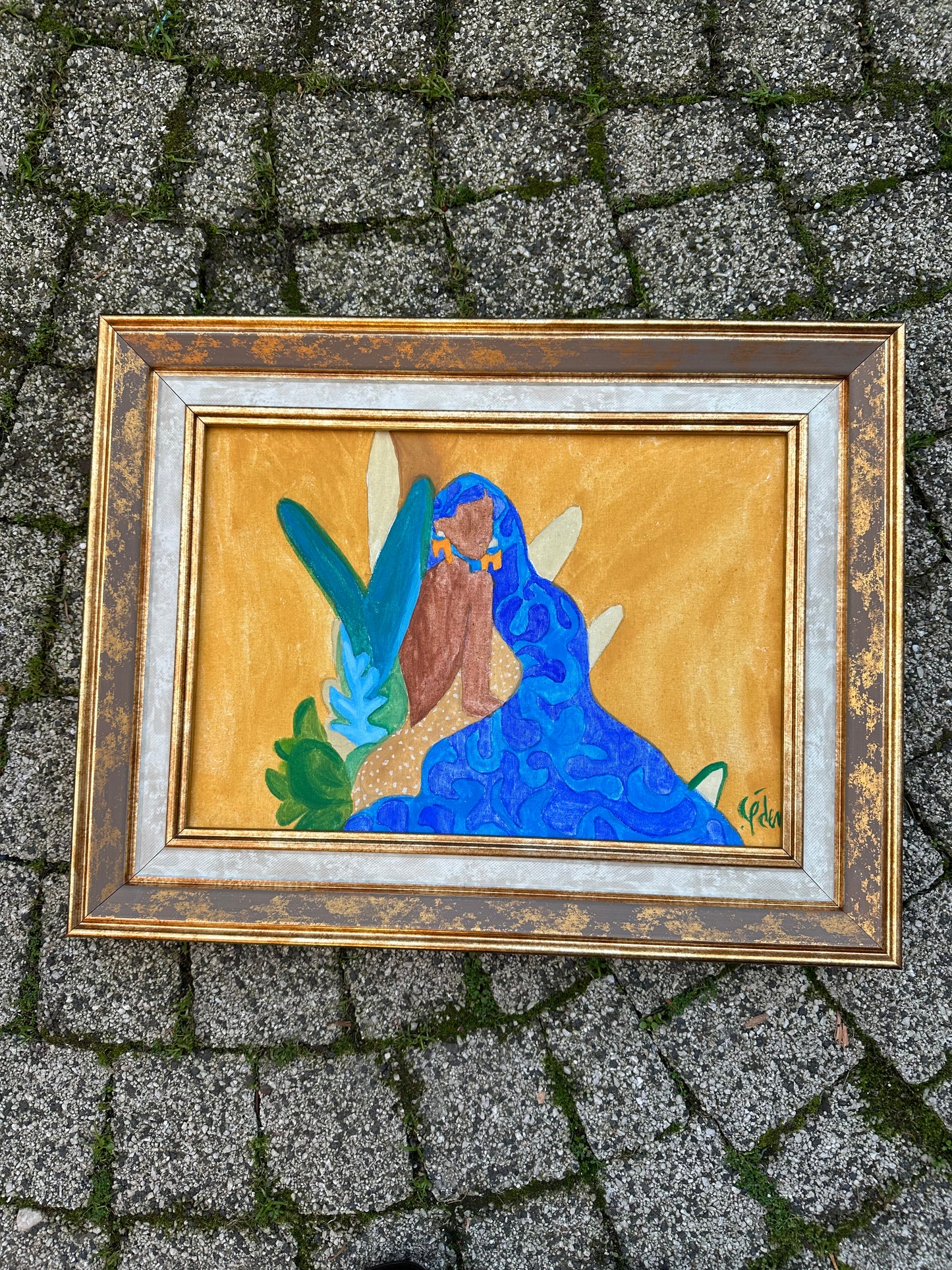 Suluboya Tablo “the woman with purple hair”