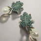 Kiss The Blue Frog Earrings