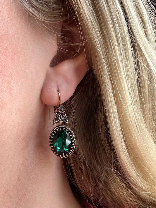Green Antique Earrings