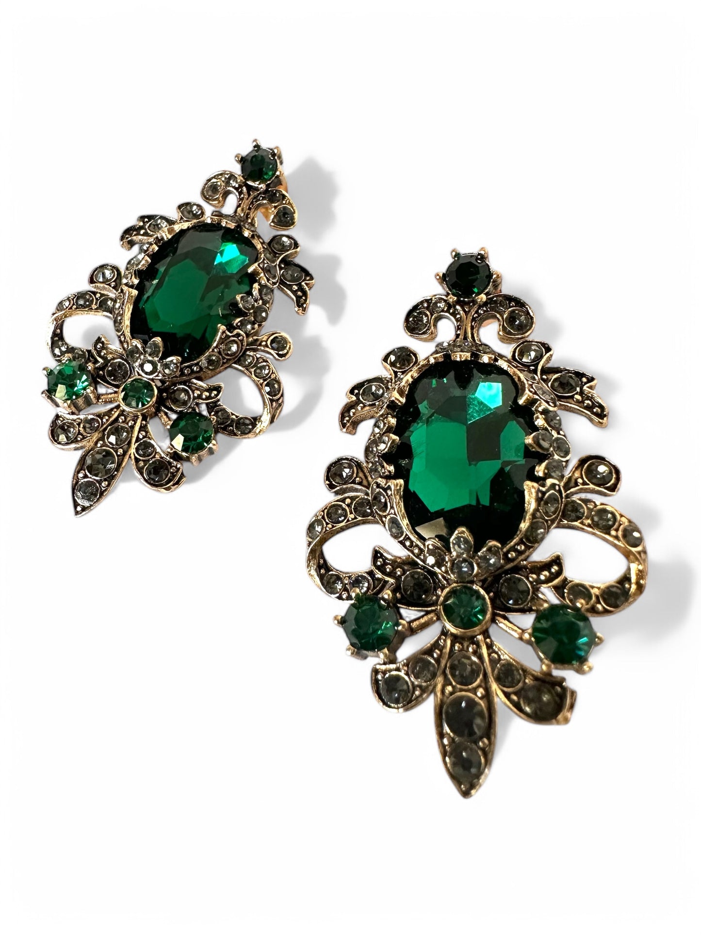 Green Mirror Earrings