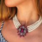 Pink Crystal Chocker Necklace