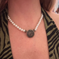 Grape Pearl Crystal Necklace