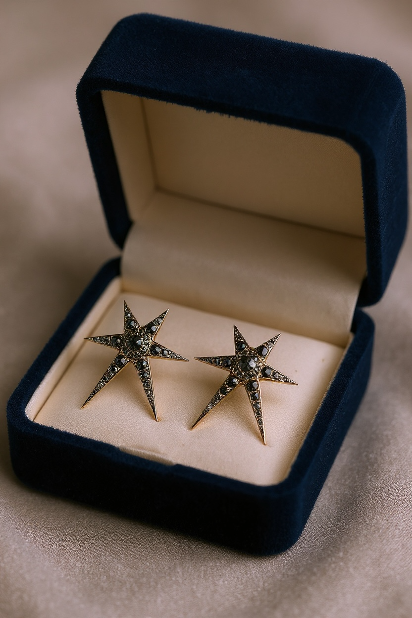 Storm Black Earrings