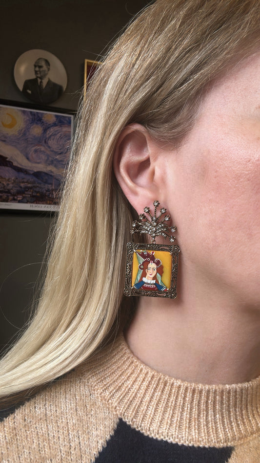 Sofia's Zoo Eternal Love Collection- Sultan Suleyman & His Beloved Hurrem Sultan Hand-made Earrings