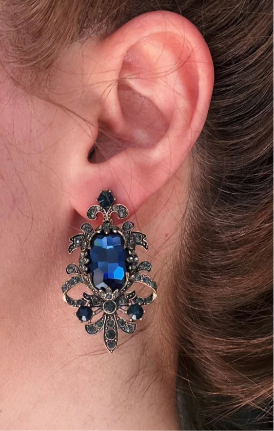 Blue Mirror Earrings