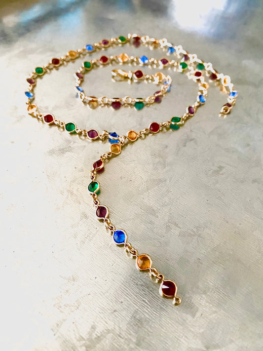 Rainbow long Necklace