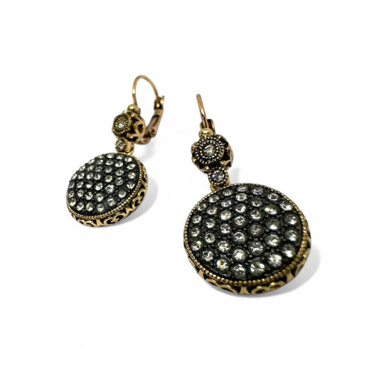 Diamond Round Earrings