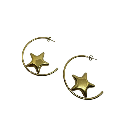 Star Hoop Earrings